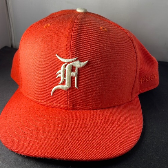 New Era Fear of God orange Fitted Cap Size 8